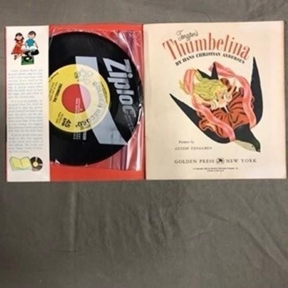 Golden Record and Book Set Thumbelina Hans Christian Andersen Little Golden Book - Picture 2 of 2